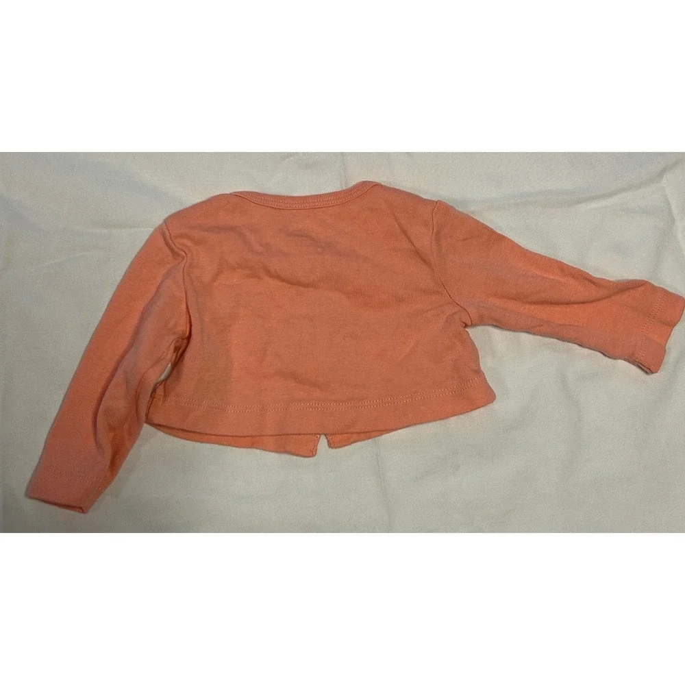 Child‎ of Mine Carter's Baby Shrug Cardigan 0-3M Months Peach Coral Top